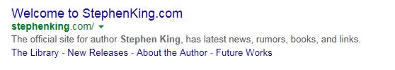 Stephen King on Google